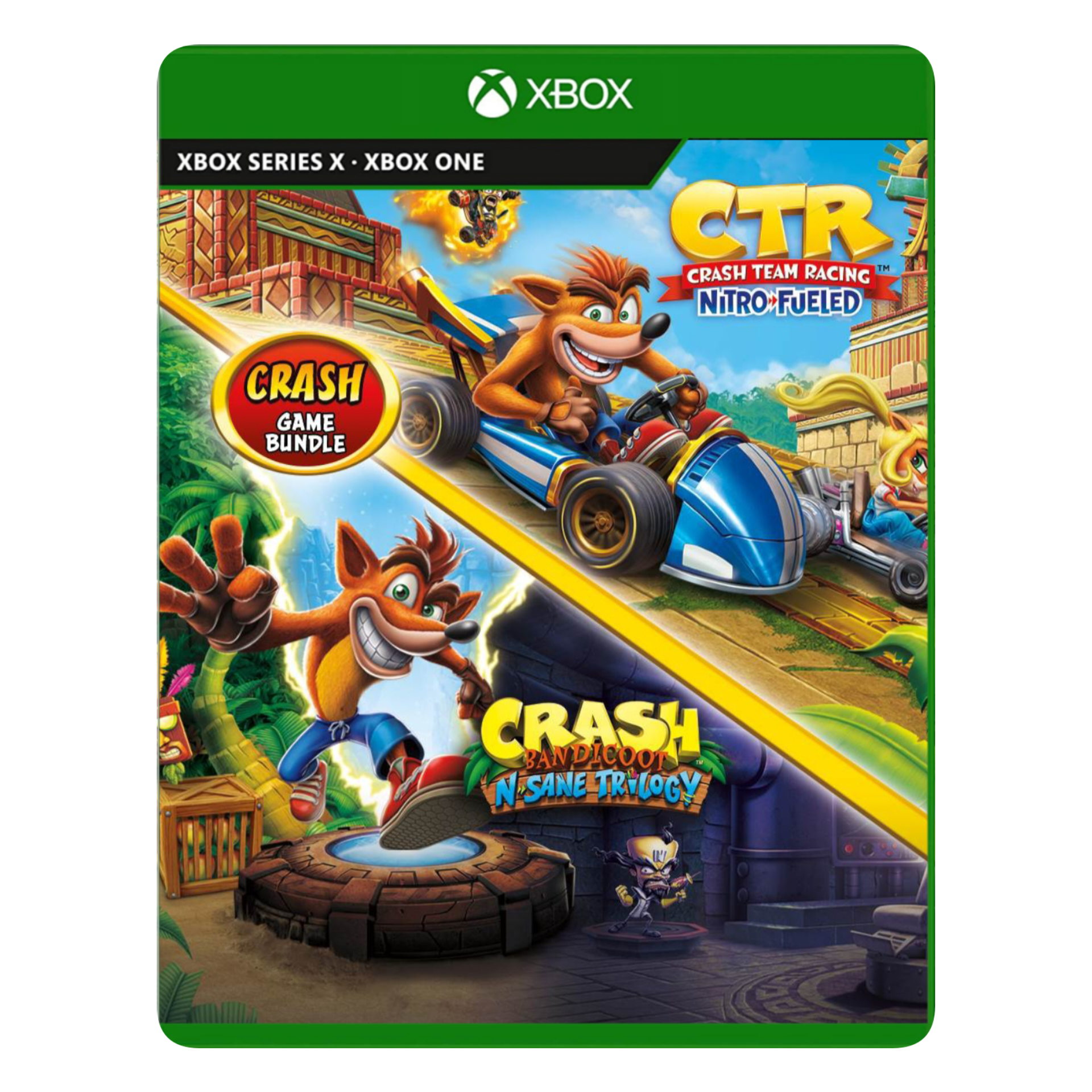 Lote Crash Bandicoot N. Sane Trilogy + Ctr Nitro-Fuled: Juego digital para xbox one y series xs.